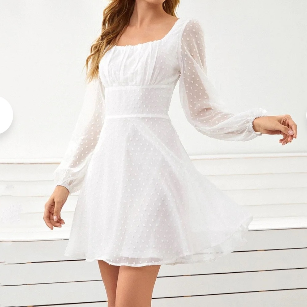 Long sleeve high waisted commuter dress